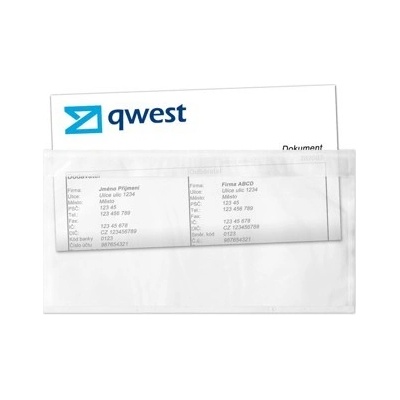 Nalepovací obálky DL QPack 225x122mm (235x132mm)