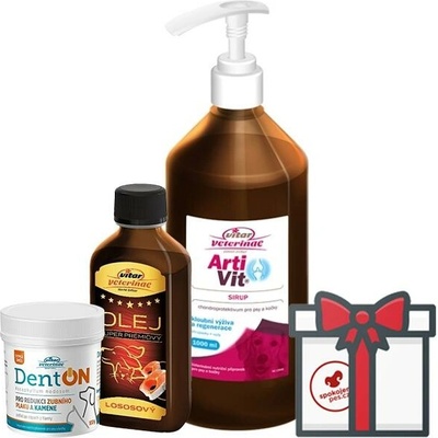 Vitar Veterinae ArtiVit sirup 1000 ml DentOn lososový olej 200 ml 100 g