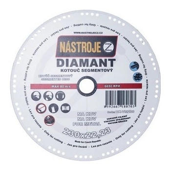 Nástroje cz Kotouč diamantový 230 x 2,0 x 22,2 mm IM-DK-VM230