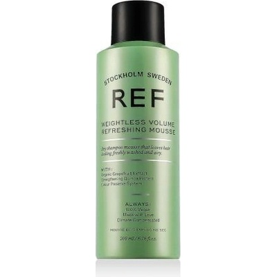REF Weightless Volume Refreshing Mousse suchý šampón Všetky typy vlasov 200 ml