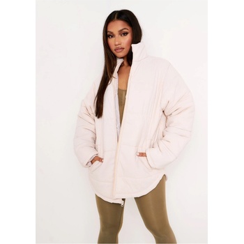 Missy Empire Яке Missy Empire Women's Oversized Long Sleeve Medium Puffer Jacket - Stone