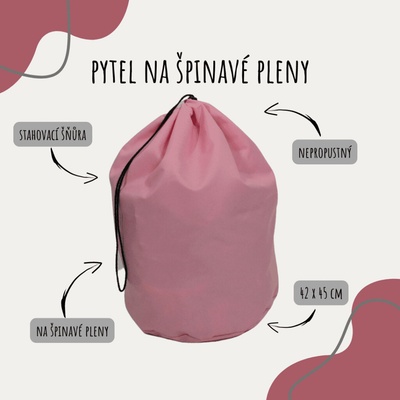 Děláme do plen Pytel na špinavé pleny Růžový