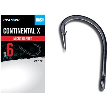 Nash Háčky Continental X Micro Barbed 10 ks vel.2