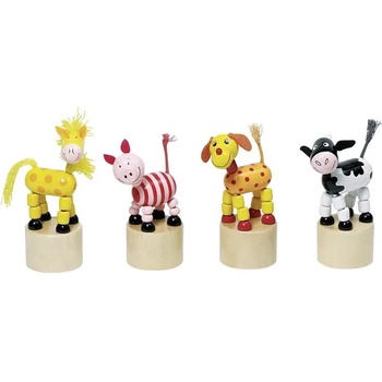 Image 1 of Goki Дървена играчка Goki - Танцуващи животни (асортимент) (53959)
