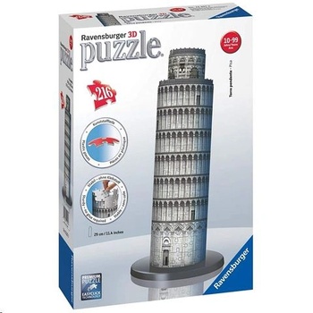 Ravensburger Leaning Tower of Piya 3D Puzzle 216 броя Сгради (Ravensburger 125579) (Ravensburger 125579)