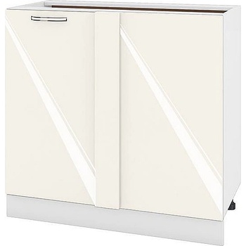 Image 1 of ИРИМ Долен ъглов кухненски шкаф Сити БФ-Крийм гланц-11-42 90 см