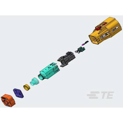 TE Connectivity zástrčkový konektor na kabel YHVA630-2PHM-4MM-A, 1 ks Package