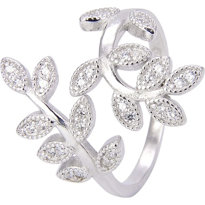 Silenti Jewelry Сребърен пръстен "Цвете" - 10 - 62 мм (19.7мм диам. )