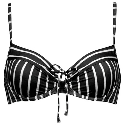 Lidea Дамско бикини горнище Lidea Women's Line Up Underwire Bikini Top - Black / White - размер 36 (150-6299-0111)