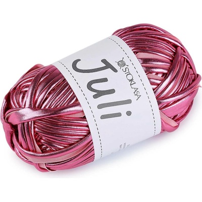 Pletací příze Juli metalická 100 g Varianta: 10 růžová, Balení: 1 ks 60687/157430/283676