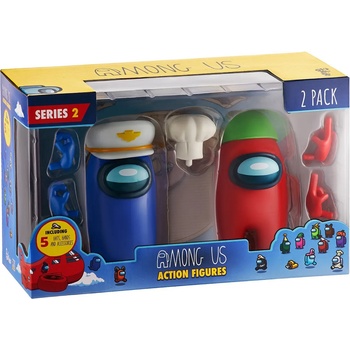 Image 1 of PMI Комплект екшън фигури P. M. I. Games: Among Us - Crewmates (5 hats and accessories) (Series 2), 2 бр. , асортимент (074506)