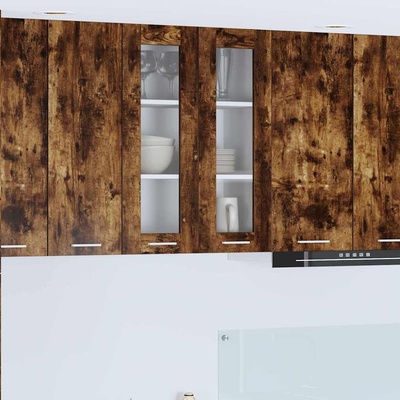 vidaXL Висящ шкаф с врата Димян дъб 60 x 31 x 80 см Инженерно дърво (884318)