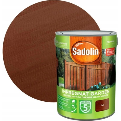 Dekorativní impregnace na zahradní dřevo - Sadolin Garden - Tek - 5 L