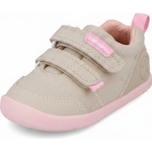 Biomecanisc dievčenské barefoot plátenné tenisky Lona Basica Beige Y Rosa