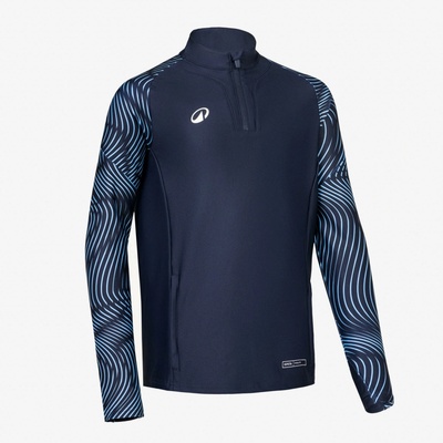 Kipsta Club Wavy s 1/2 zipsom oceľovomodrá