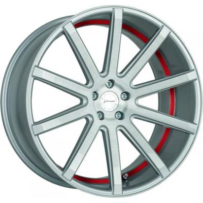CORSPEED DEVILLE 10,5x21 5x114,3 ET40 silver brushed surface red