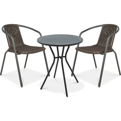 Focus Garden Balkonový set Simple 2+1 hnědá – Zboží Mobilmania