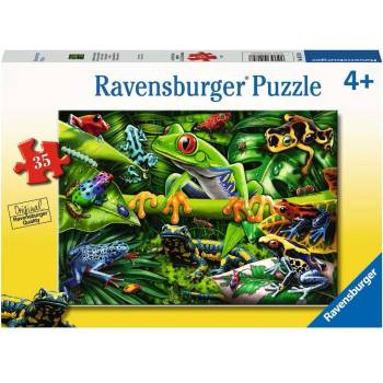 Ravensburger Детски пъзел Ravensburger от 35 части - Невероятни земноводни (5174)
