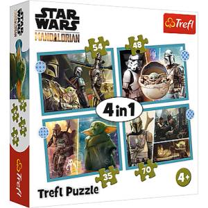 Trefl Puzzle 4v1 - Mandalorian (34397)