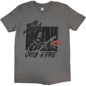 Bob Marley Catch A Fire World Tour Тениска с къс ръкав Charcoal Grey 2XL (BMATS26MC05)