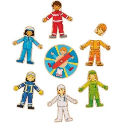Goki Дървен пъзел Goki - Професии (56784)