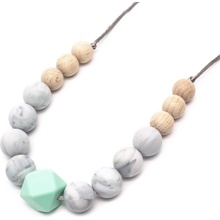 MimiJo Silikónové dojčiace korále Grace Mint