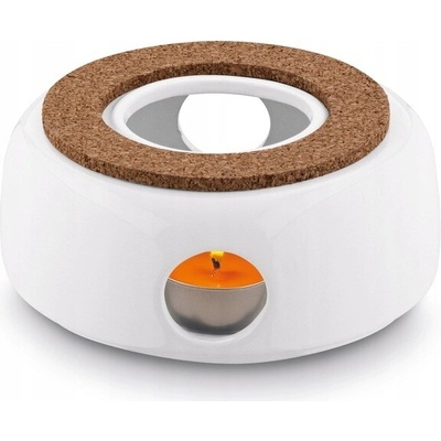 Keramický bílý ohřívač na čajovou konvici s čajovou svíčkou Konighoffer