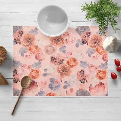 Biante Teflonové prostírání TF-062 Růže na lososově růžovém 30x40cm