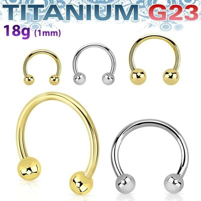 InfinityPierce Titanová podkova G23 s kuličkami UCBB18