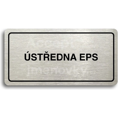 ACCEPT Piktogram ÚSTŘEDNA EPS - stříbrná tabulka - černý tisk