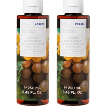 KORRES Душ - гел Санторини промо, Korres Santorini Vine (Grape) Shower Gel 2x250ml