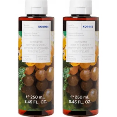 KORRES Душ - гел Санторини промо, Korres Santorini Vine (Grape) Shower Gel 2x250ml