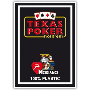 Modiano Пластични покер карти Texas Poker - черен гръб