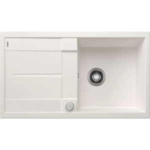 BLANCO Metra 5 - Мивка от Silgranit, 86x50 см, с регулиране на оттока, бяла 513037 (513037) Мивка за вграждане