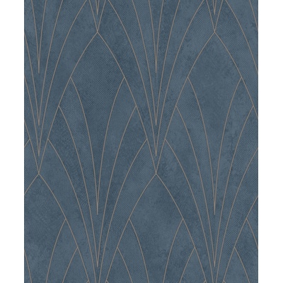 Ugepa L85601 Modrá geometrická vliesová tapeta na zeď Art Deco Elegance rozměry 0,53 x 10,05 m