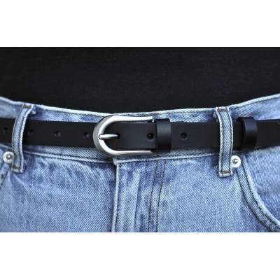 Penny Belts dámský kožený úzký pásek 178-63 černý