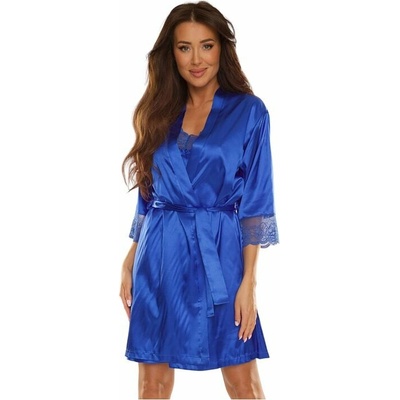 Saténový Synthia modrý