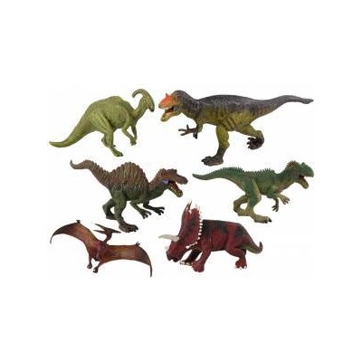 LeanToys Dinosaur set of 6 pieces Large Model Figures Prehistoric World