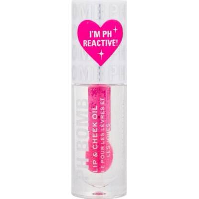 Makeup Revolution PH Bomb Lip & Cheek Oil samozafarbujúci pH balzam na pery a líca Universal 4,5 ml
