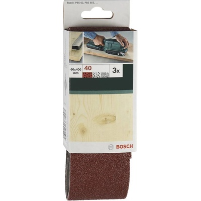 Bosch Accessories 2609256203 sada brúsneho pásu Zrnitosť 60, 80, 100 (d x š) 410 mm x 65 mm 1 sada