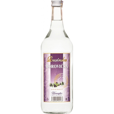 Borovička Rusínska 40% 1 l (čistá fľaša)