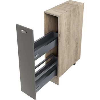 ИРИМ Долен кухненски шкаф бутилиера Сити АРФ-Цимент мат-06-58 20 см