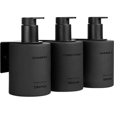 blomus Черни стенни стъклени диспенсери за сапун 3 бр. 350 ml Kirei - Blomus (66877)