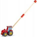 Bigjigs Toys Дървена играчка за бутане Bigjigs - Трактор (38042)