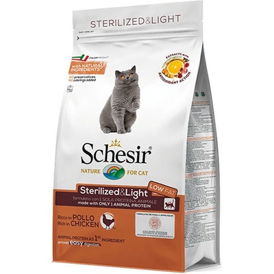 Schesir Cat Sterilized Kuracie s ryžou 1,5 kg