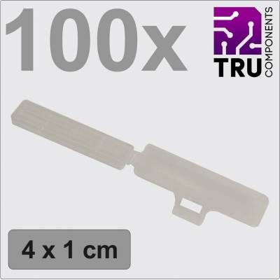 TRU COMPONENTS TC-12888600 T24CA082 ochranný štítek Potisknutelná plocha: 9.5 x 41.5 mm transparentní Počet markerů: 100