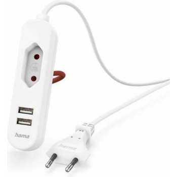 Image 1 of Hama 1 Plug + 2 USB 1,9 m (223202)