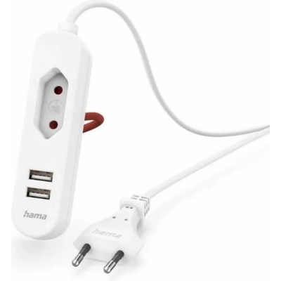 Hama 1 Plug + 2 USB 1,9 m (223202)
