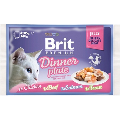 Brit Premium Cat D Fillets in Jelly Dinner Plate 340 g