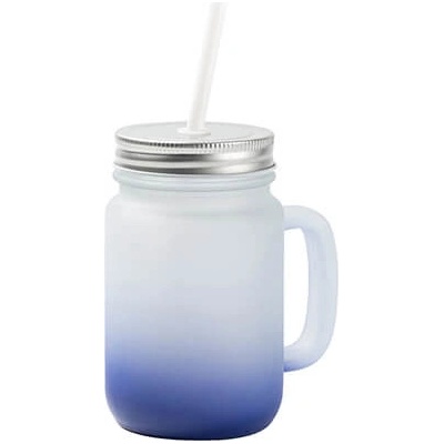 Mason Sklenice Jar matná tmavě modrý gradient sublimace termotransfer 350 ml